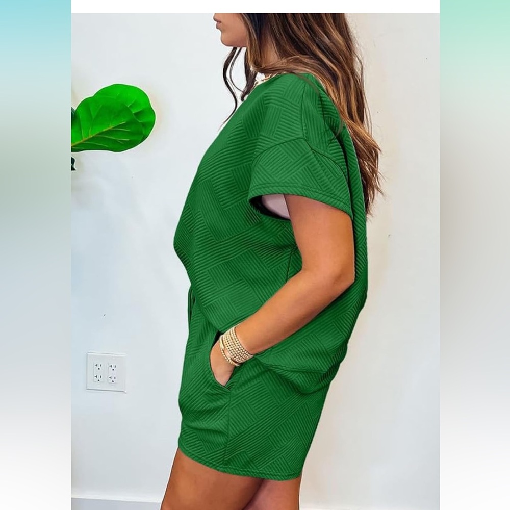 Green shorts and top set